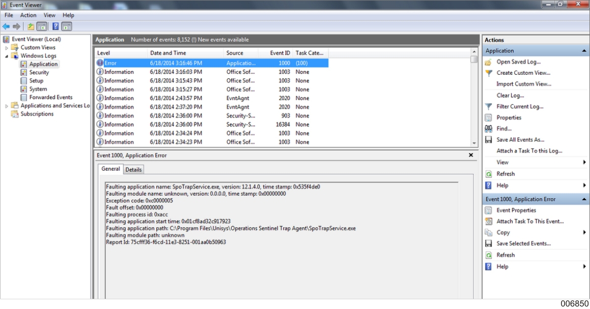 Windows Application Event Log